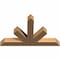 Ekena Millwork Saratoga Timber Gable Bracket, Western Red Cedar, 36"W x 23"H x 3 1/2"D x 3 1/2"F, 15/12 Pitch GBW036X23X0404SAR00SWR - alternate 2